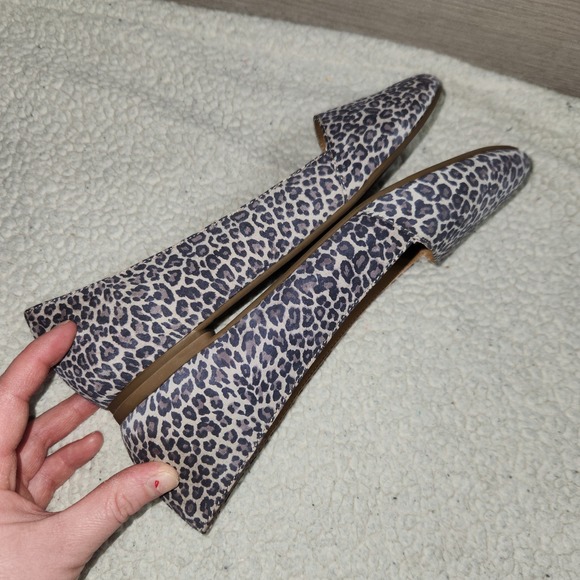Lucky Brand Leopard Cheetah Print Flats Women Sz 8 M Career Business Chic Preppy - Picture 6 of 8